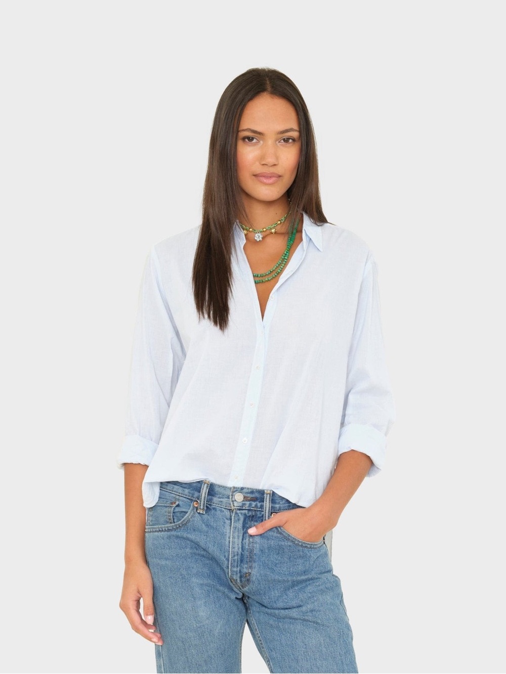 Xirena Skylight Beau Button Down Shirt in the color Skylight Women’s Size XS